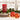 Rød glaskugle X-Mas LED med timer - 2 størrelser