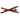 Dekorations Ski med stave H52 cm - Rød